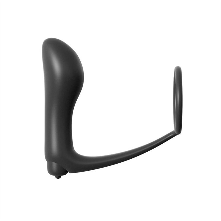 Ass-Gasm Cockring Vibrating Plug  - Colour Black - PD-4684-23 - Teknashop Ltd