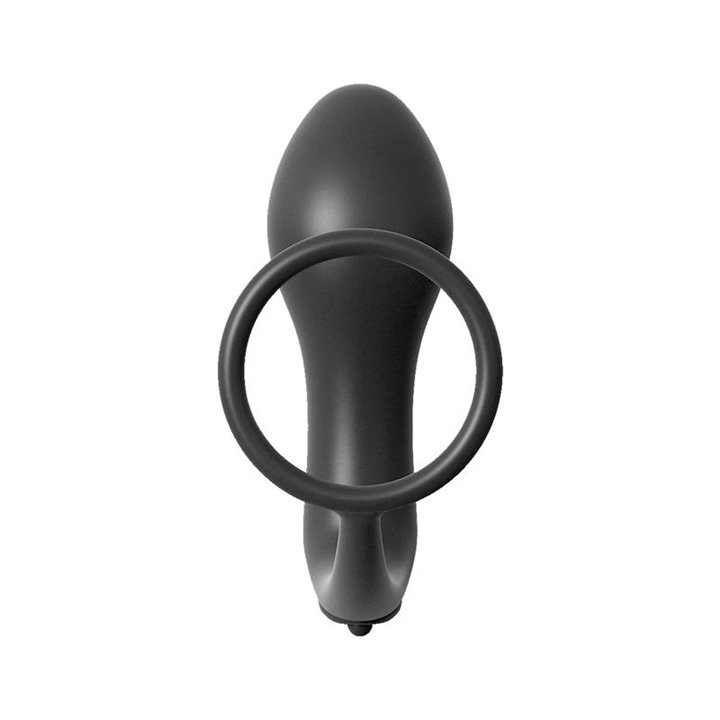 Ass-Gasm Cockring Vibrating Plug  - Colour Black - PD-4684-23 - Teknashop Ltd
