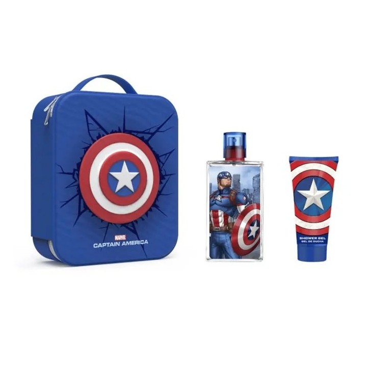 Marvel Captain America Eau De Toilette Spray 100ml Set 3 Pieces - unisex - Teknashop Ltd