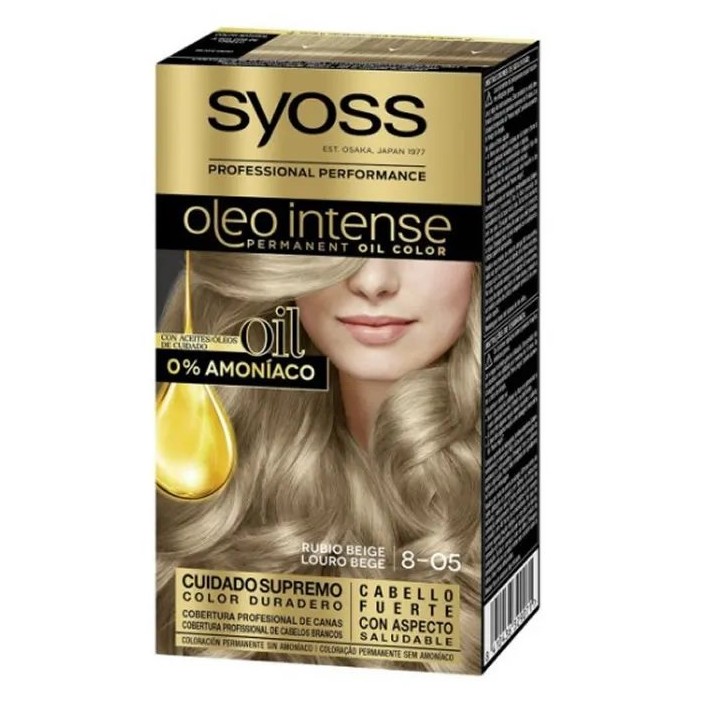 Syoss Oleo Intense Permanent Hair Color 8-05 Beige Blonde - unisex - Teknashop Ltd