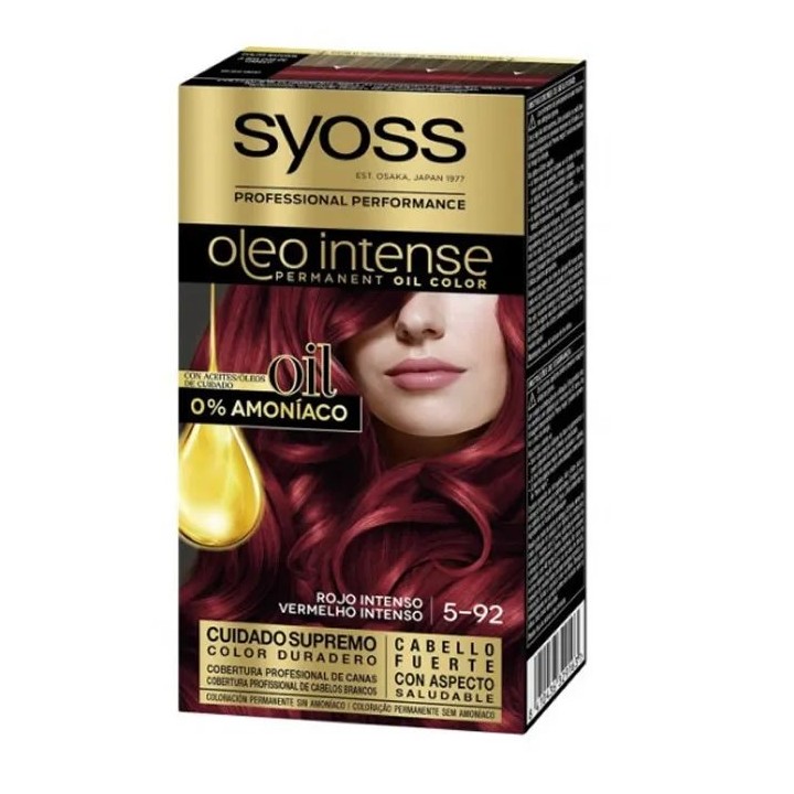 Syoss Oleo Intense Permanent Hair Color 5-92 Intense Red - unisex - Teknashop Ltd