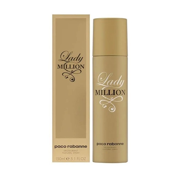 Paco Rabanne Lady Million Deodorant Spray 150ml - unisex - Teknashop Ltd