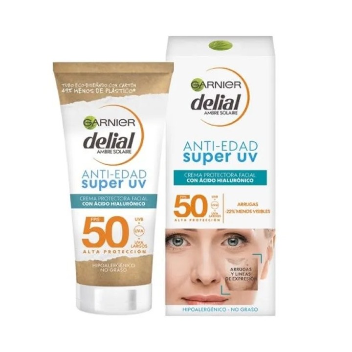 Delial Anti-Aging Super UV Facial Protective Cream Spf50 50ml - unisex - Teknashop Ltd